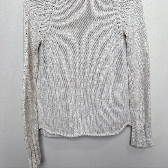 GAP Womens Small Vintage Marble Chunky Knit Shawl Collar Open Beige Cardigan - Picture 13 of 14